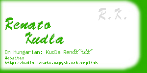renato kudla business card